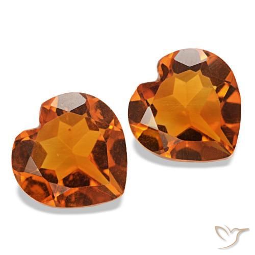 1,97 ct natürliche Mittelorange Citrin-Edelsteine, Herzform, VVS