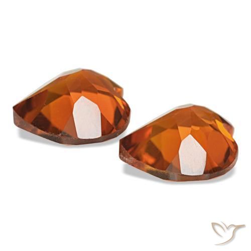 2.00 ct natürliche rötlich-orange Citrin-Edelsteine, Herzform, VVS