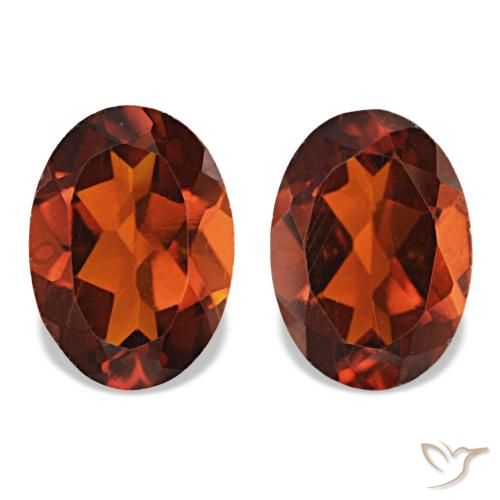 1,31 ct natürliche Dunkelorange Citrin-Edelsteine, Oval Schliff, VS