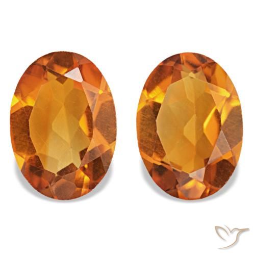 1.31 ct natürliche Mittelorange Citrin-Edelsteine, Oval Schliff, VS