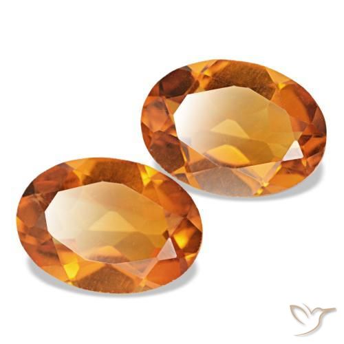 1.31 ct natürliche Mittelorange Citrin-Edelsteine, Oval Schliff, VS