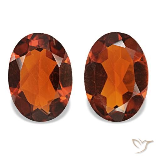 1,27 ct natürliche Tief rötlich orange Citrin-Edelsteine, Oval Schliff, VS