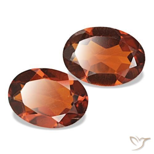 1,27 ct natürliche Tief rötlich orange Citrin-Edelsteine, Oval Schliff, VS