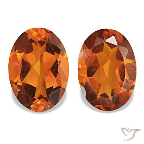 1.45ctw Orangefarbener Citrin, Oval, VS