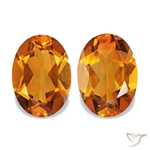 1,45 ct natürliche Orangebraun Citrin-Edelsteine, Oval Schliff, VS