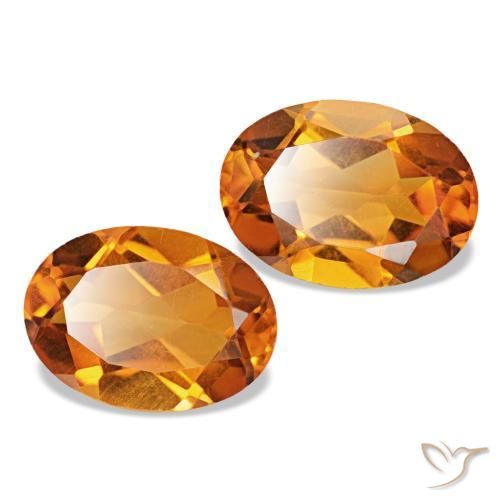 1,45 ct natürliche Orangebraun Citrin-Edelsteine, Oval Schliff, VS