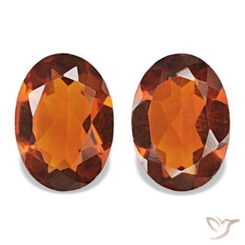 1,20 ct natürliche Mittelorange Citrin-Edelsteine, Oval Schliff, VS