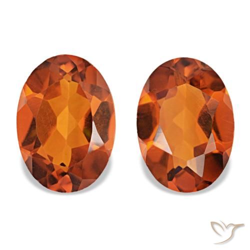 1,31 ct natürliche Feuerorange Citrin-Edelsteine, Oval Schliff, VS