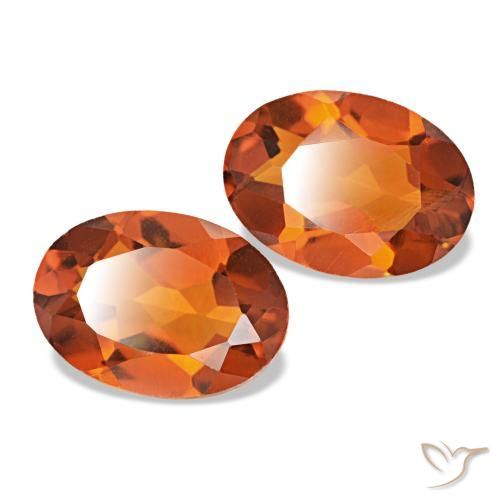 1,31 ct natürliche Feuerorange Citrin-Edelsteine, Oval Schliff, VS
