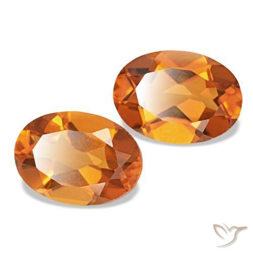 1,46 ct natürliche Orangebraun Citrin-Edelsteine, Oval Schliff, VS