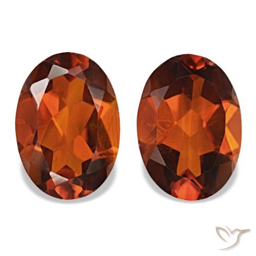 1.42 ct natürliche tiefrötlich-orange Citrin-Edelsteine, Oval Schliff, VVS-VS