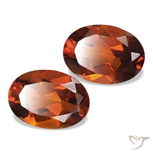 1.42 ct natürliche tiefrötlich-orange Citrin-Edelsteine, Oval Schliff, VVS-VS