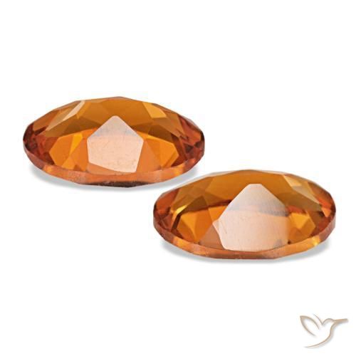 1,28 ct natürliche orangefarbener Citrin-Edelsteine, Oval Schliff, VVS-VS