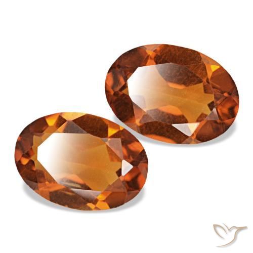1,28 ct natürliche orangefarbener Citrin-Edelsteine, Oval Schliff, VVS-VS