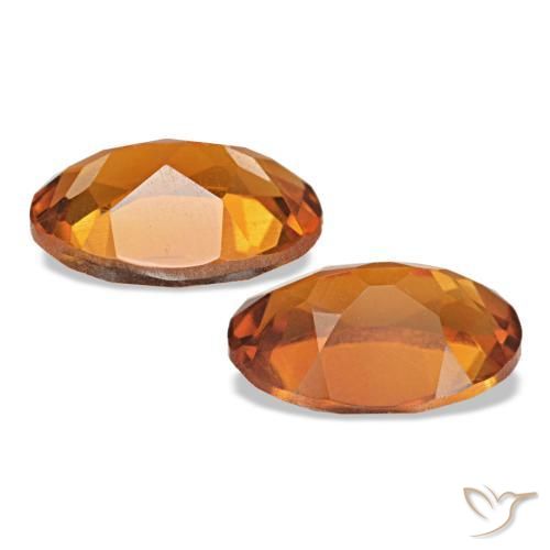 1,28 ct natürliche orangefarbener Citrin-Edelsteine, Oval Schliff, VVS-VS