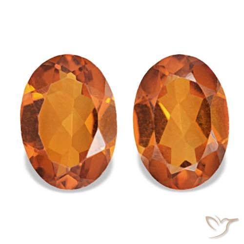 1,34 ct natürliche orangefarbener Citrin-Edelsteine, Oval Schliff, VS