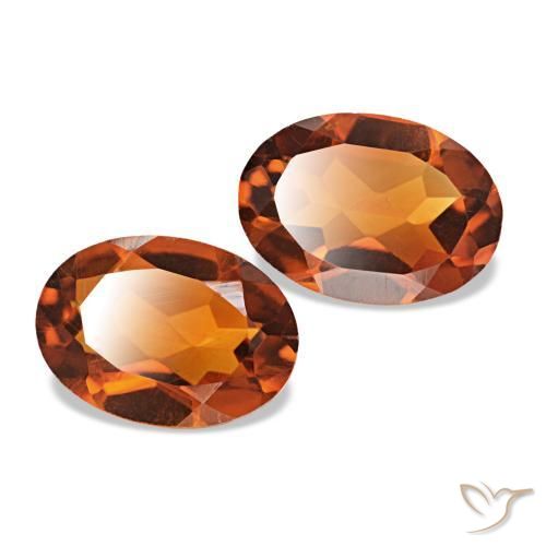 1,31 ct natürliche orangefarbener Citrin-Edelsteine, Oval Schliff, VS