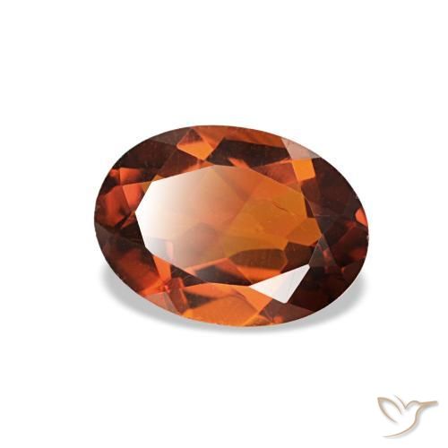 0,61 ctw natürlicher orangefarbener Citrin, Oval Schliff, VS