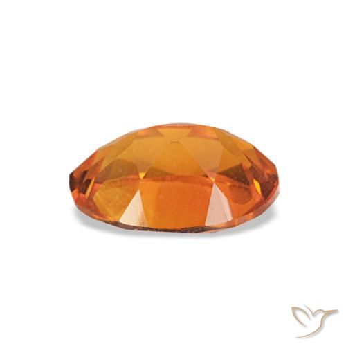 0,64 ctw natürlicher orangefarbener Citrin, Oval Schliff, VVS-VS