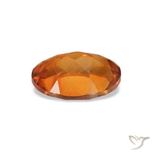 0,71 ctw natürlicher orangefarbener Citrin, Oval Schliff, VVS-VS