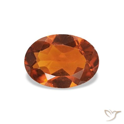 0.61ct tiefes orange citrin, oval, VVS-VS