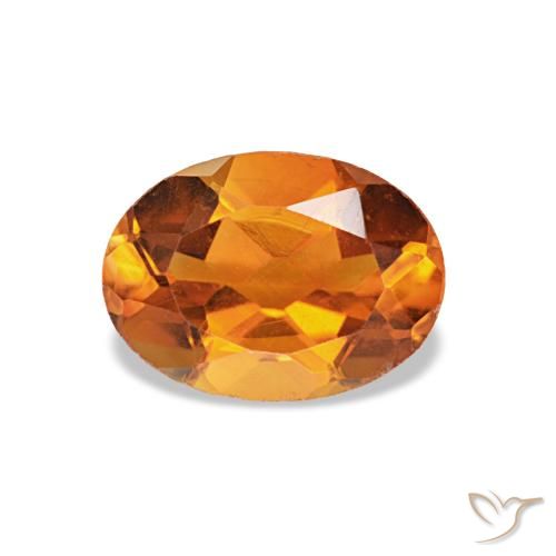 0.74ct Orangefarbener Citrin, Oval, VVS-VS