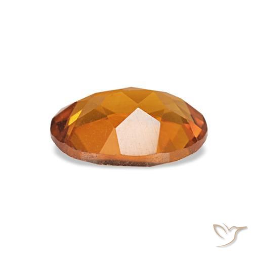 0,67 ctw natürlicher orangefarbener Citrin, Oval Schliff, VVS-VS