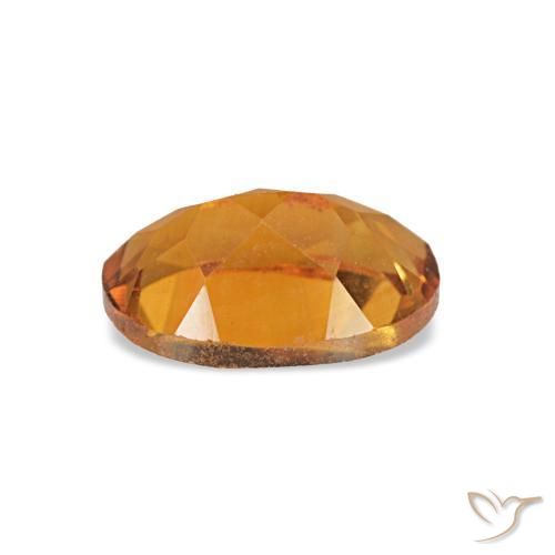 0,67 ctw natürlicher Orangebraun Citrin, Oval Schliff, VS