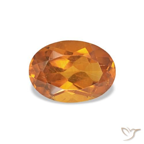 0.69ct mittelorange citrin, oval, VS