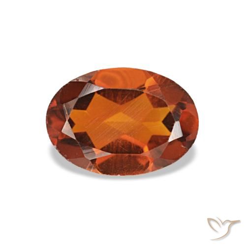 0,66 ctw natürlicher orangefarbener Citrin, Oval Schliff, VS
