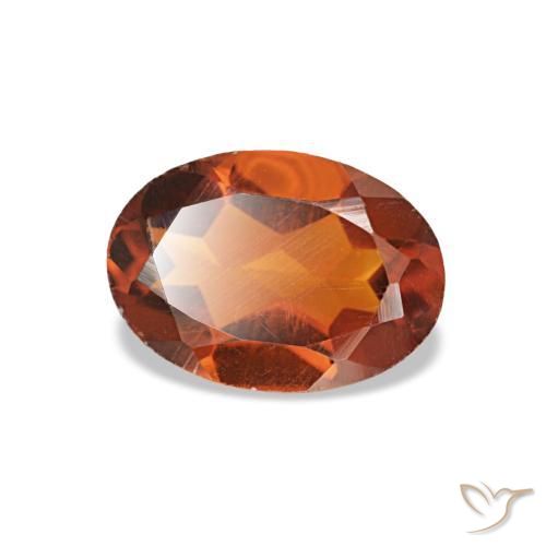 0,66 ctw natürlicher orangefarbener Citrin, Oval Schliff, VS