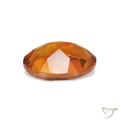 0,69 ctw natürlicher orangefarbener Citrin, Oval Schliff, VVS-VS