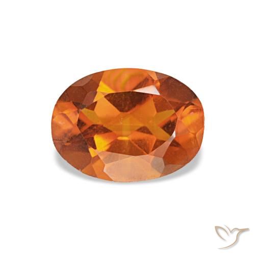 0.64ct Orangefarbener Citrin, Oval, VS