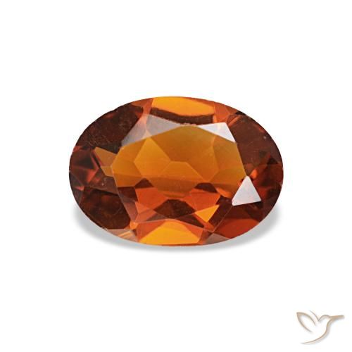 0.60ct Orangefarbener Citrin, Oval, VVS-VS
