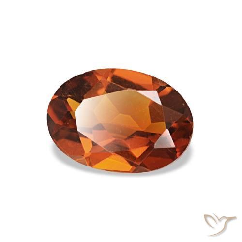 0,60 ctw natürlicher orangefarbener Citrin, Oval Schliff, VVS-VS