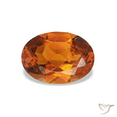 0,71 ctw natürlicher orangefarbener Citrin, Oval Schliff, VVS-VS