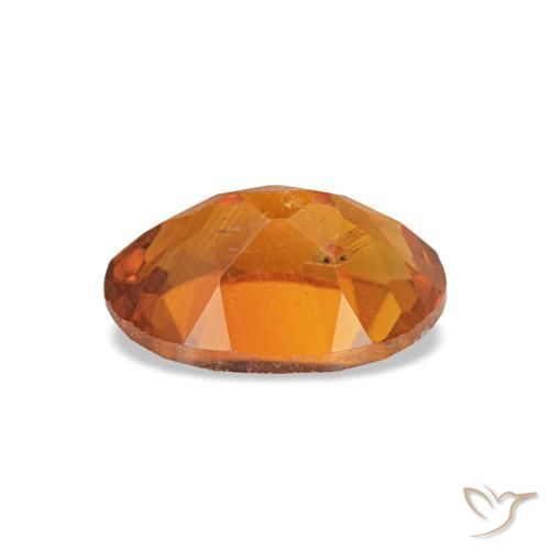 0,71 ctw natürlicher orangefarbener Citrin, Oval Schliff, VVS-VS