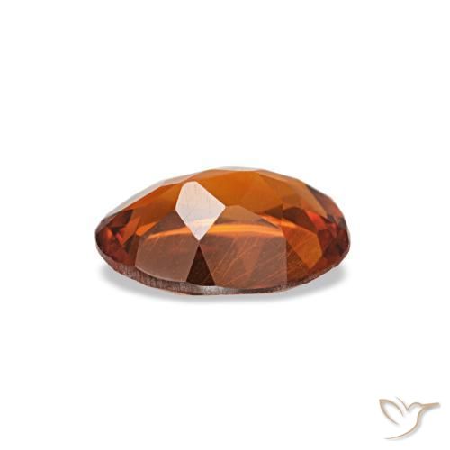 0,60 ctw natürlicher orangefarbener Citrin, Oval Schliff, VVS-VS