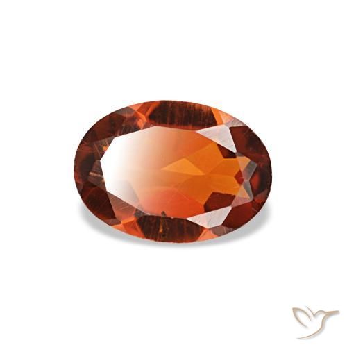 0,60 ctw natürlicher orangefarbener Citrin, Oval Schliff, VS