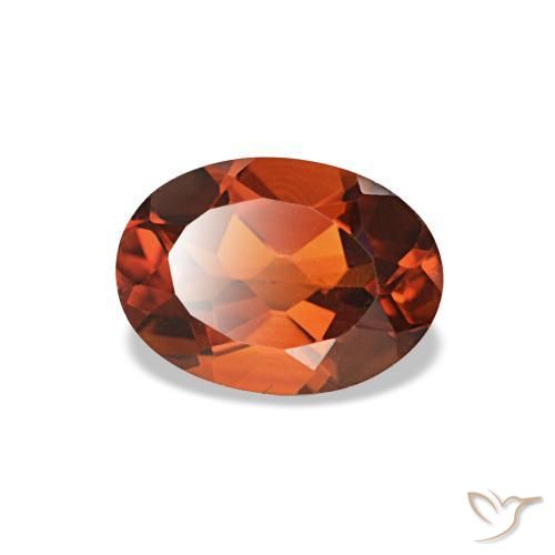 0,76 ctw natürlicher orangefarbener Citrin, Oval Schliff, VVS-VS