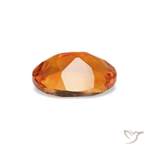 0,71 ctw natürlicher orangefarbener Citrin, Oval Schliff, VVS-VS