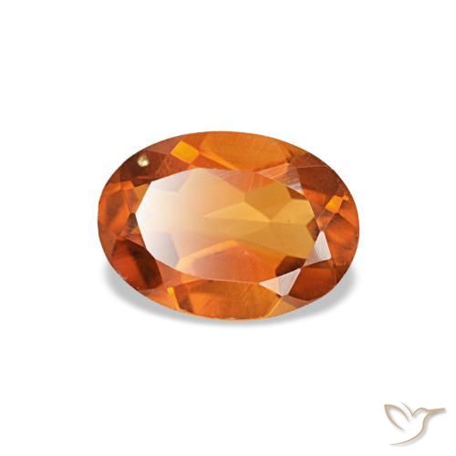 0,59 ctw natürlicher orangefarbener Citrin, Oval Schliff, VVS-VS