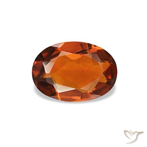 0.54ct Orangefarbener Citrin, Oval, VVS-VS