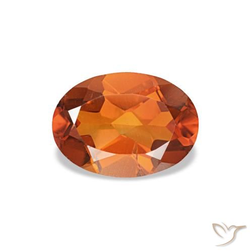 0.71ct Orangefarbener Citrin, Oval, VVS-VS