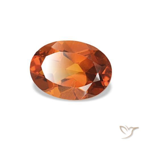 0,71 ctw natürlicher orangefarbener Citrin, Oval Schliff, VVS-VS