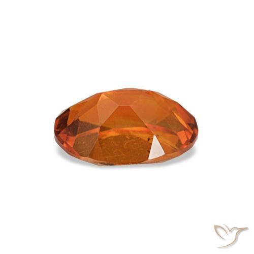 0,66 ctw natürlicher orangefarbener Citrin, Oval Schliff, VVS-VS