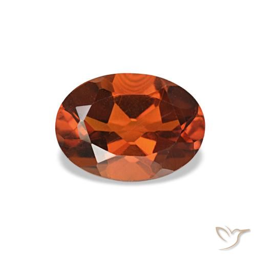 0,72 ctw natürlicher orangefarbener Citrin, Oval Schliff, VVS-VS