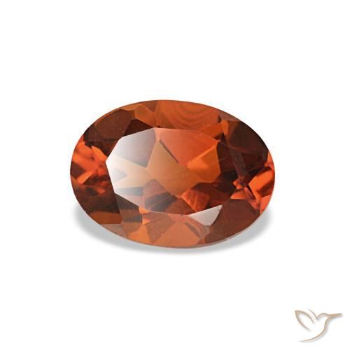 0,72 ctw natürlicher orangefarbener Citrin, Oval Schliff, VVS-VS