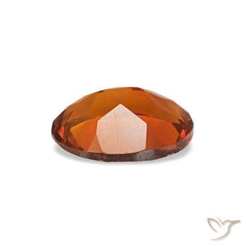 0,64 ctw natürlicher orangefarbener Citrin, Oval Schliff, VVS-VS