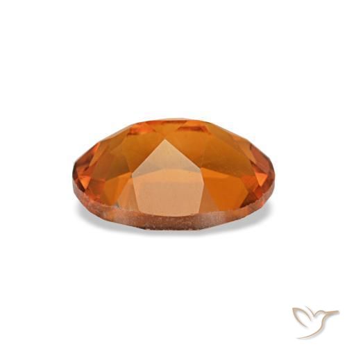 0,72 ctw natürlicher orangefarbener Citrin, Oval Schliff, VVS-VS